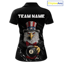 Load image into Gallery viewer, Red Dripping Patriotic Funny Eagle 8 Ball Women Billiard Pool Shirt Personalized Billiard Team Jerseys NYN2772