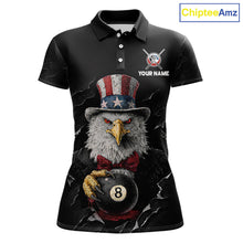 Load image into Gallery viewer, Red Dripping Patriotic Funny Eagle 8 Ball Women Billiard Pool Shirt Personalized Billiard Team Jerseys NYN2772