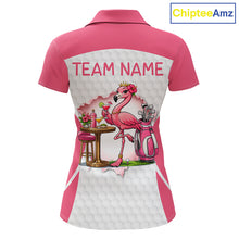 Load image into Gallery viewer, Womens Funny Golf Shirts Pub Flamingo Golf Clothing Custom Golf Team Polo, Golf Upf Shirts NYN2997