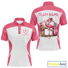 Load image into Gallery viewer, Mens Funny Golf Shirts Pub Flamingo Golf Clothing Custom Golf Team Polo, Golf Upf Shirts NYN2997