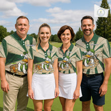 Load image into Gallery viewer, Mens Funny Duck Golf Shirts Grunge Green Beige Golf Clothing Custom Golf Team Polo, Golf Upf Shirts NYN2998