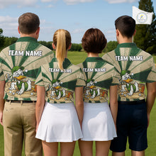 Load image into Gallery viewer, Mens Funny Duck Golf Shirts Grunge Green Beige Golf Clothing Custom Golf Team Polo, Golf Upf Shirts NYN2998