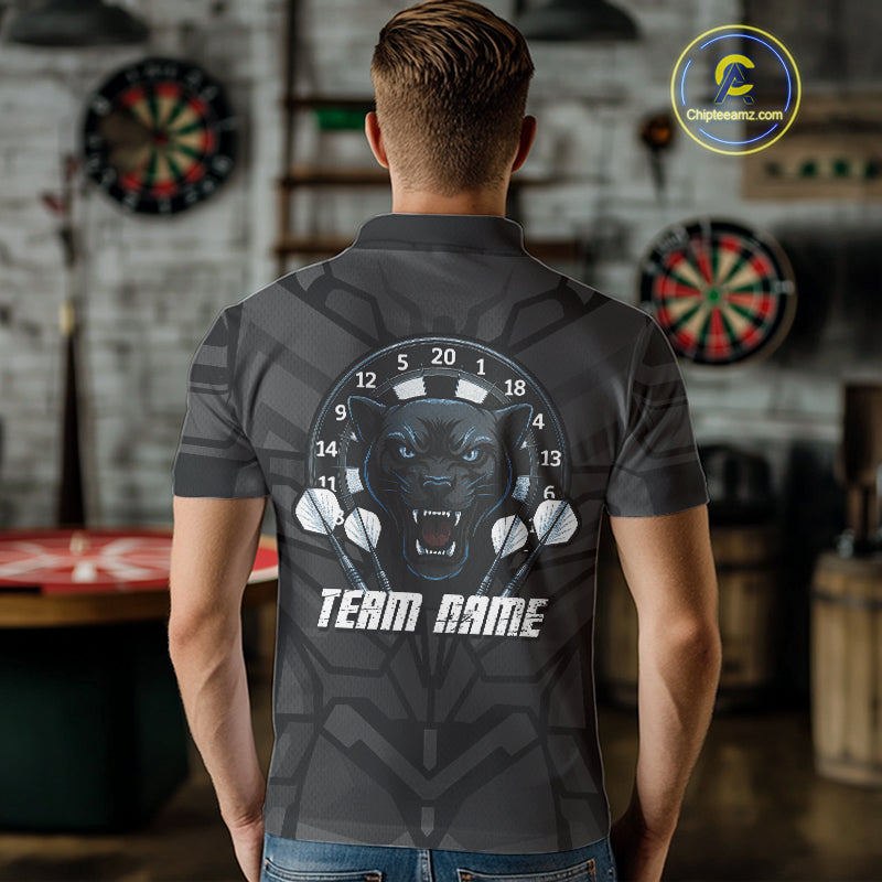 Navy Panther Darts Arrow Men's Grunge Darts Shirt - Custom Name For Darts Jersey NYN0438
