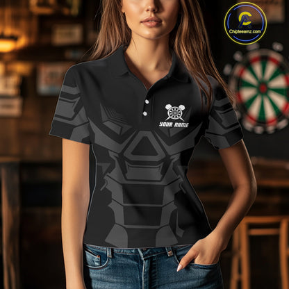 Navy Panther Darts Arrow Women's Grunge Darts Shirt - Custom Name For Darts Jersey NYN0438