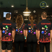Load image into Gallery viewer, Red Flames Pool Balls Women Billiard Polo &amp; 1/4-Zip Apparel Custom Billiard Team Shirt Designs NYN2405