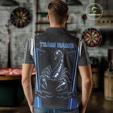 Load image into Gallery viewer, Flame Dart Arrow &amp; Scorpion Men's Darts Shirt - Custom Name For Blue Darts Jersey NYN0455
