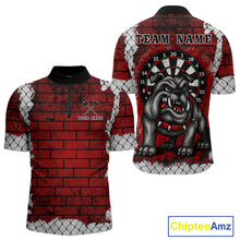 Load image into Gallery viewer, Brick-Wall Fierce Bulldog Men's Darts Team Shirt - Personalized Name For Players NYN0462