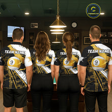 Load image into Gallery viewer, Lightning Yellow Billiard 8 Ball &amp; 9 Ball Pool Shirt For Women Custom Camo Billiard Team Jersey NYN3424