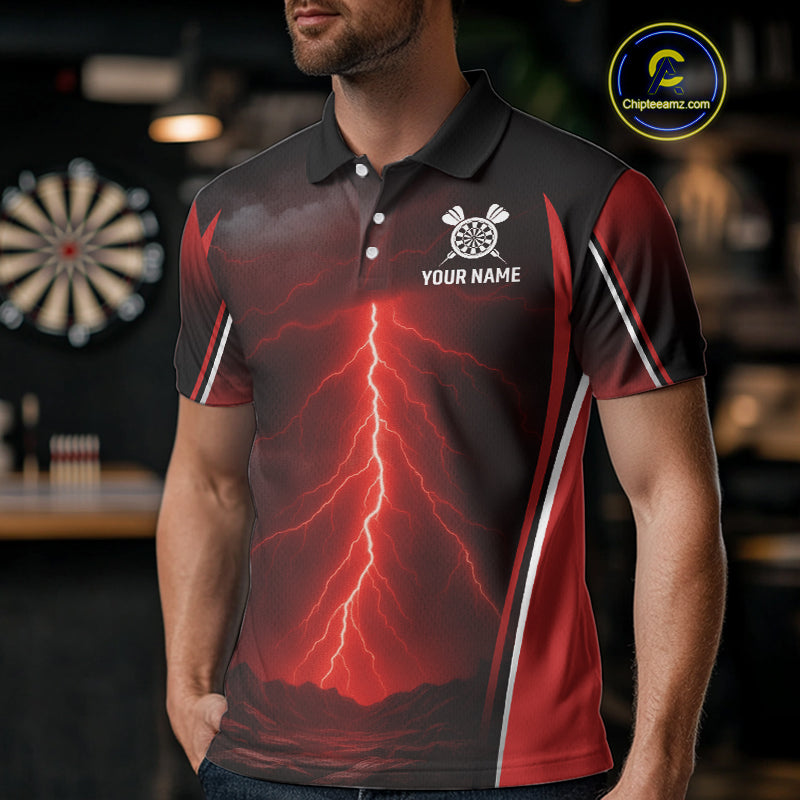 Lightning Dartboard Custom Funny Polo Shirt For Men - Darts Team Jersey NYN0705