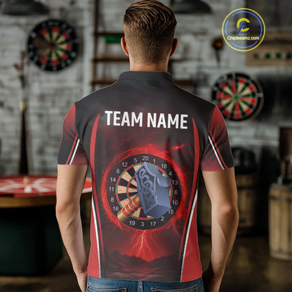 Lightning Dartboard Custom Funny Polo Shirt For Men - Darts Team Jersey NYN0705