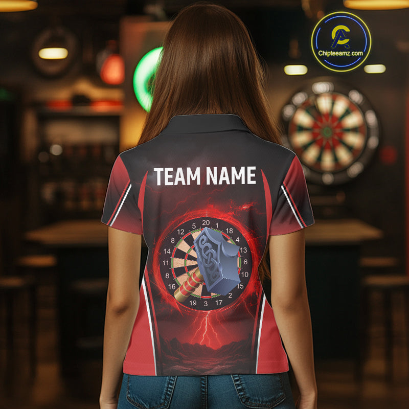 Lightning Dartboard Custom Funny Polo Shirt For Women - Darts Team Jersey NYN0705