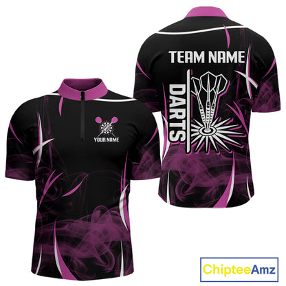 Persionalized Purple Smokes Dart Arrows Dart Shirt For Men, Custom Dart Jerseys NYN0104