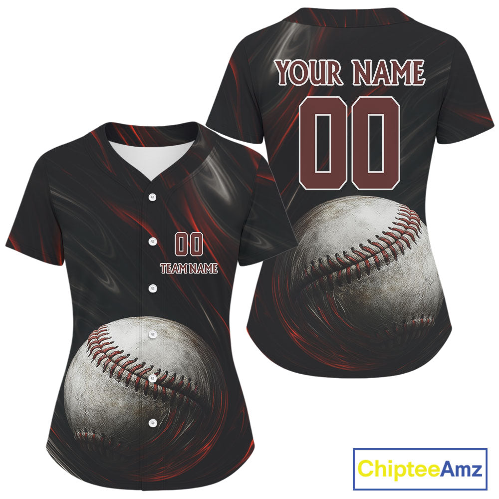 Custom Black And Red Splatter Baseball Jersey For Men Baseball Tournament Team Shirt NYN0960