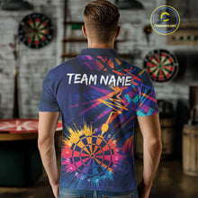 Load image into Gallery viewer, Custom Rainbow Dartboard Dart Men Polo Shirt Colorful Vibrant Dart Jerseys NYN1614