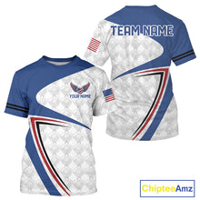 Load image into Gallery viewer, Custom US Flag Patriotic Pickleball League Jerseys For Men Wings Pickleball Ball Shirts NYN2163