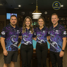 Load image into Gallery viewer, Dripping Cobra 8 Ball Pool Team Shirt Personalized Women Billiard Polo &amp; 1/4-Zip Attire Gifts NYN2418