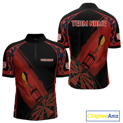 Bombs Dart Arrow Custom Red Dartboard Dart Shirt For Men, Dart Team Jerseys NYN0114