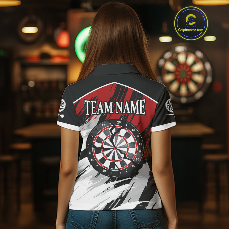Multi Color Cracked Dartboards Custom Dart Team Shirt For Women, Dart Jerseys NYN0233