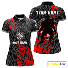 Load image into Gallery viewer, Red-Black Wolf Dartboards Custom Wolf Dart Shirt For Women, Dart Team Jerseys NYN0238