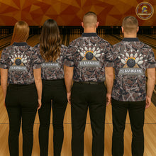 Load image into Gallery viewer, Hunting Bulldog Bowling Shirts For Women Custom Camo Bowling Team Jerseys Funny Bowling Attire NYN3196