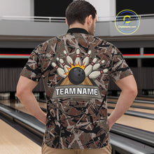 Load image into Gallery viewer, Hunting Bulldog Bowling Shirts For Men Custom Camo Bowling Team Jerseys Funny Bowling Attire NYN3196