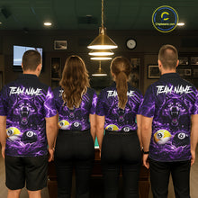 Load image into Gallery viewer, Custom Purple Horrors Wolf Smokes Pool 8 Ball &amp; 9 Ball Women's Billiard Team Shirt Billiard Attire NYN2669