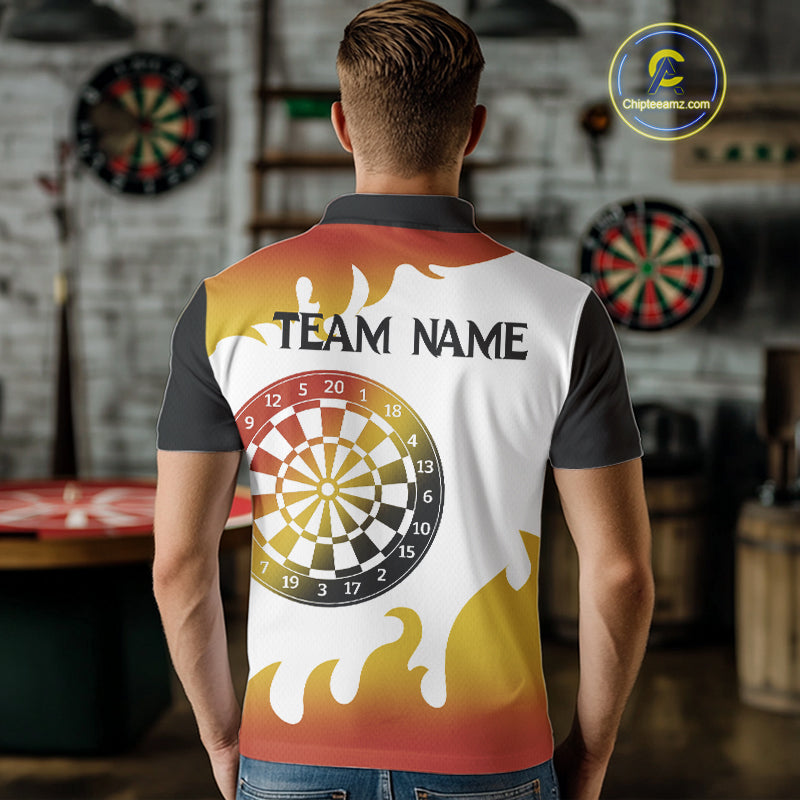 Men’s Custom Dart Shirt With Gradient Color Lion Dartboard, Dart Team Jerseys NYN0246