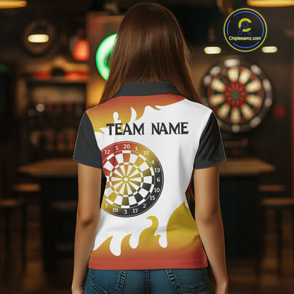 Women’s Custom Dart Shirt With Gradient Color Lion Dartboard, Dart Team Jerseys NYN0246