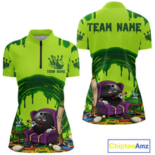Load image into Gallery viewer, Smoking Funny Ball &amp; Pins Bowling Shirt For Women Personalized Bowling Team Tournament Jersey NYN3749
