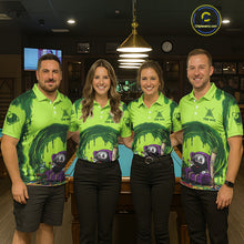 Load image into Gallery viewer, Green Dripping Funny Smoking 8 Ball Billiard Pool Shirt For Women Custom Billiard Team Jerseys NYN3047