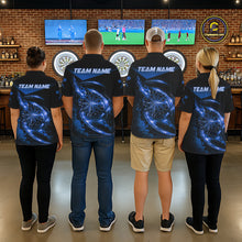 Load image into Gallery viewer, Thunder Blue Dartboard Women Dart Polo &amp; 1/4-Zip Shirt Custom Name Splatter Dart Jersey For Darters NYN3208