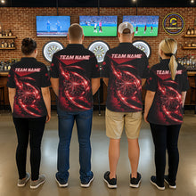 Load image into Gallery viewer, Thunder Red Dartboard Women Dart Polo &amp; 1/4-Zip Shirt Custom Name Splatter Dart Jersey For Darters NYN3209