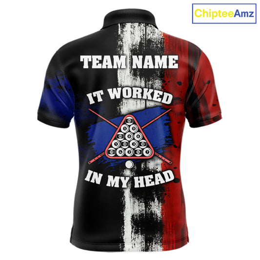 Skull Hoding 9 Ball & 8 Ball Pool Men Billiard Team Shirt Custom Blue & Red Billiards Ball Apparel NYN2468