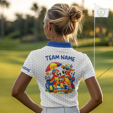 Load image into Gallery viewer, Custom Funny Family Parrots Golf Polo Shirts For Women Colorful Golf Clubs Golf Clothing Shirts NYN3056