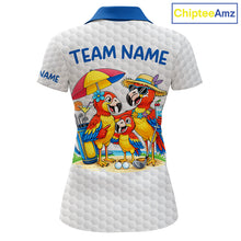 Load image into Gallery viewer, Custom Funny Family Parrots Golf Polo Shirts For Women Colorful Golf Clubs Golf Clothing Shirts NYN3056