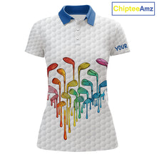 Load image into Gallery viewer, Custom Funny Family Parrots Golf Polo Shirts For Women Colorful Golf Clubs Golf Clothing Shirts NYN3056