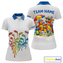 Load image into Gallery viewer, Custom Funny Family Parrots Golf Polo Shirts For Women Colorful Golf Clubs Golf Clothing Shirts NYN3056