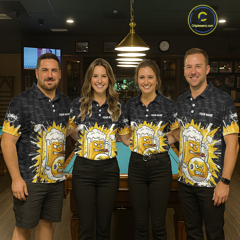 Funny Shamrock Pool 9 Ball & 8 Ball Women's Billiard Team Shirt Custom Patrick Day Billiard Attire NYN2473