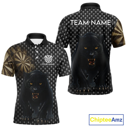 Dark Panther Brown Dartboard Darts Shirt For Men - Custom Dart Player Jersey NYN0531