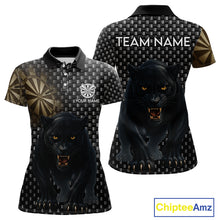 Load image into Gallery viewer, Dark Panther Brown Dartboard Darts Shirt For Women - Custom Dart Player Jersey NYN0531