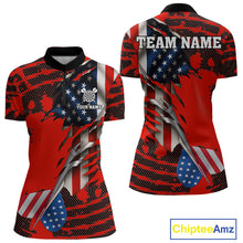 Load image into Gallery viewer, Custom American Flag Dart Arrow Black &amp; Red Dart Women Quarter-Zip Shirt Patriotic Dart Jerseys NYN1626