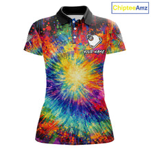Load image into Gallery viewer, Colorful Tie-Dye Funny Eagle 8 Ball Women Billiards Shirt Personalized Pool Balls Billiard Attire NYN2689