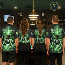 Load image into Gallery viewer, St Patrick's Day Green Smokes Ball 8 Billiards Pool Sticks Shirt For Men Custom Billiard Balls Attire NYN2692