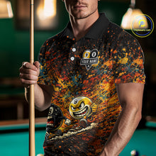 Load image into Gallery viewer, Colorful Splatter Funny Billiard Ball 9 &amp; 8 Ball Pool Shirt For Men Personalized Billiard Team Names NYN2693