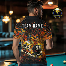 Load image into Gallery viewer, Colorful Splatter Funny Billiard Ball 9 &amp; 8 Ball Pool Shirt For Men Personalized Billiard Team Names NYN2693