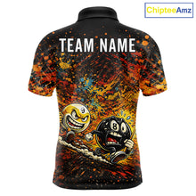 Load image into Gallery viewer, Colorful Splatter Funny Billiard Ball 9 &amp; 8 Ball Pool Shirt For Men Personalized Billiard Team Names NYN2693