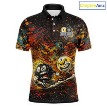 Load image into Gallery viewer, Colorful Splatter Funny Billiard Ball 9 &amp; 8 Ball Pool Shirt For Men Personalized Billiard Team Names NYN2693