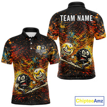 Load image into Gallery viewer, Colorful Splatter Funny Billiard Ball 9 &amp; 8 Ball Pool Shirt For Men Personalized Billiard Team Names NYN2693