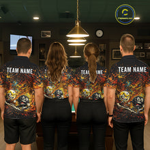 Load image into Gallery viewer, Colorful Splatter Funny Billiard Ball 9 &amp; 8 Ball Pool Shirt For Men Personalized Billiard Team Names NYN2693