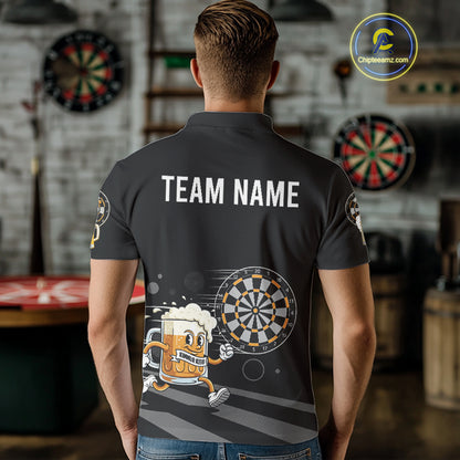 Beer Runner & Plays Darts Custom Funny Darts Polo Shirt For Men Dart Jerseys NYN1950